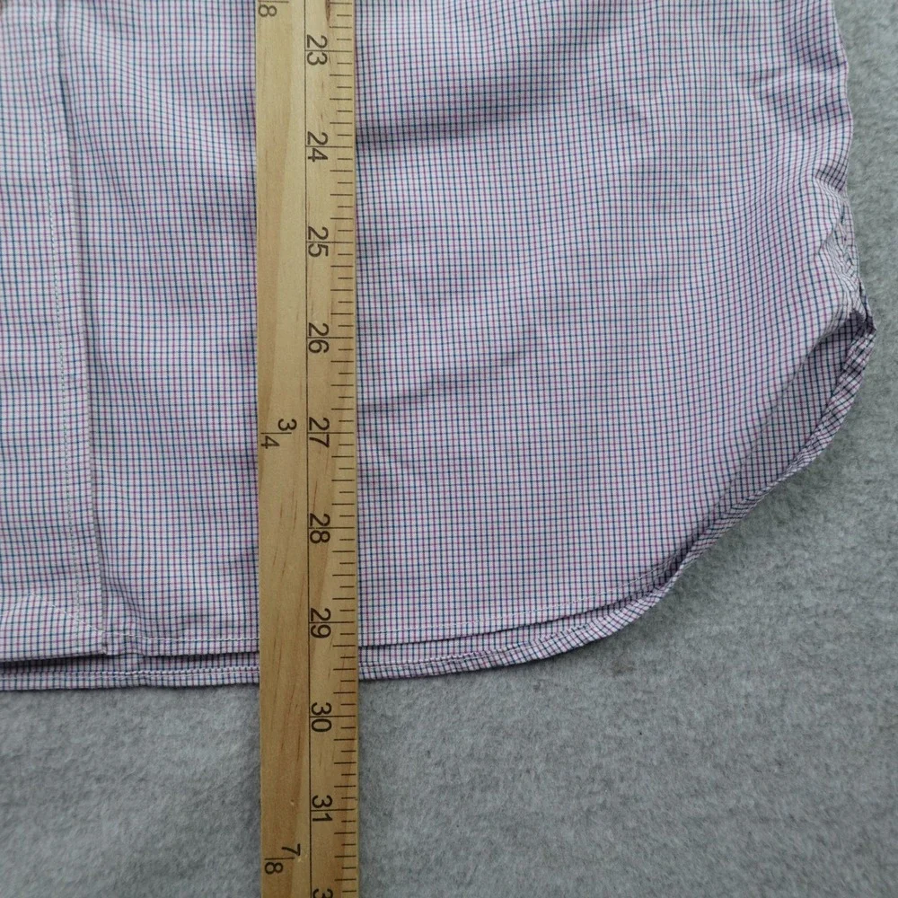 Polo Ralph Lauren Shirt Mens 15 32/33 Purple Slim Fit Dress Easy Care Gingham